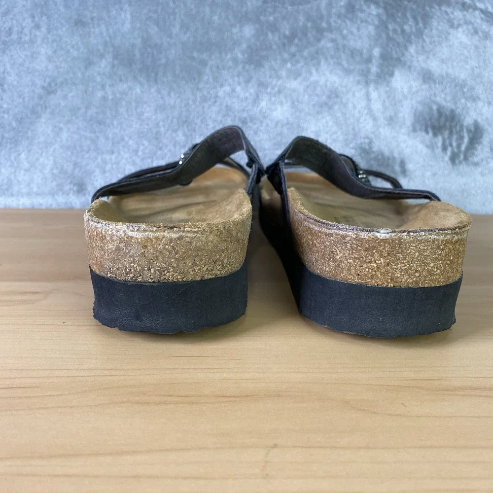 Naot Hawaii Sandals Womens Size US 9 40 Rhinestone Slide Leather Wedge Strap
